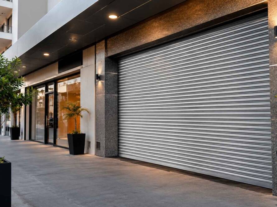 Puertas enrollables para negocios instaladas por Puertas Lirsa en Ecuador