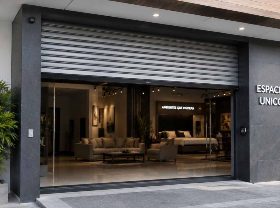 Puerta enrollable automática instalada por Puertas Lirsa en Ecuador